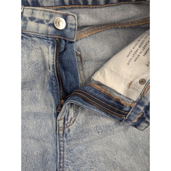American Eagle Jeans Womens Size 6 Blue Mom Straight Distressed Whiskers Casual - Picture 14 of 16